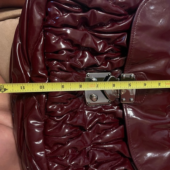 MIU MIU Gray Matelassé Ruffled Puff Leather - Picture 16 of 16